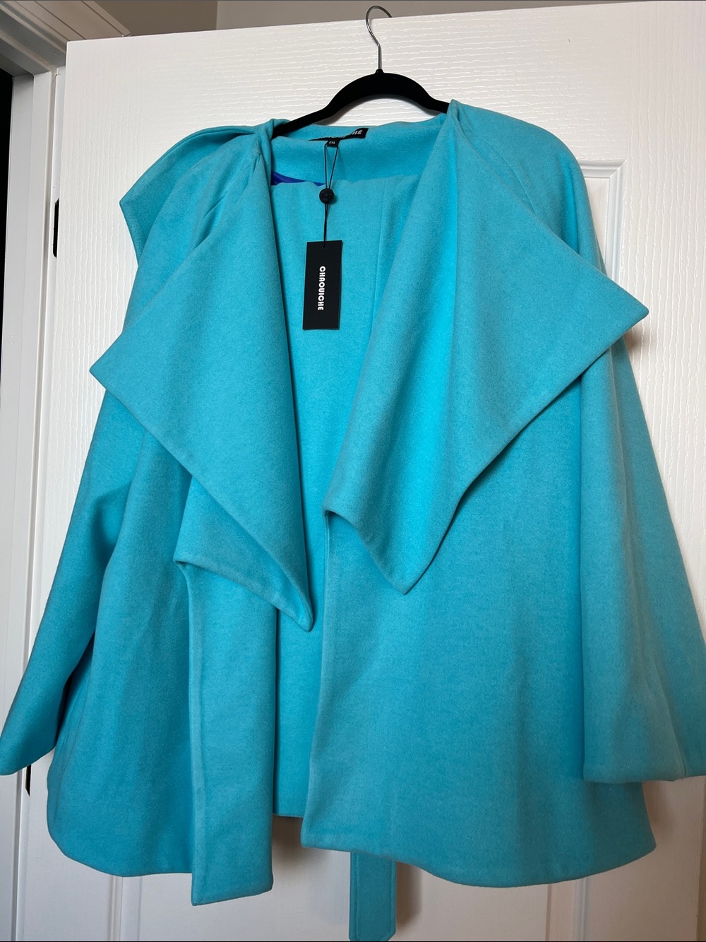 Unbranded Teal Draped Waterfall Poncho Shrug